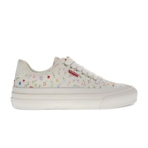 NWOT Levi's® Naya Canvas White Floral Print Comfort Cushion Sole Sneakers  Sz 10